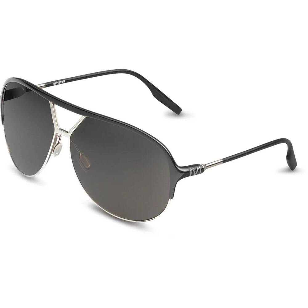 NEW IVI VISION men's division sunglasses in black-chrome / grey polarized